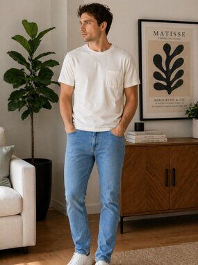 ASOS DESIGN Slim Fit Light Wash Jeans Size 36